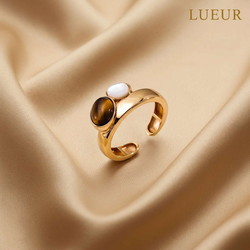 LUEUR 虎眼石開口戒指